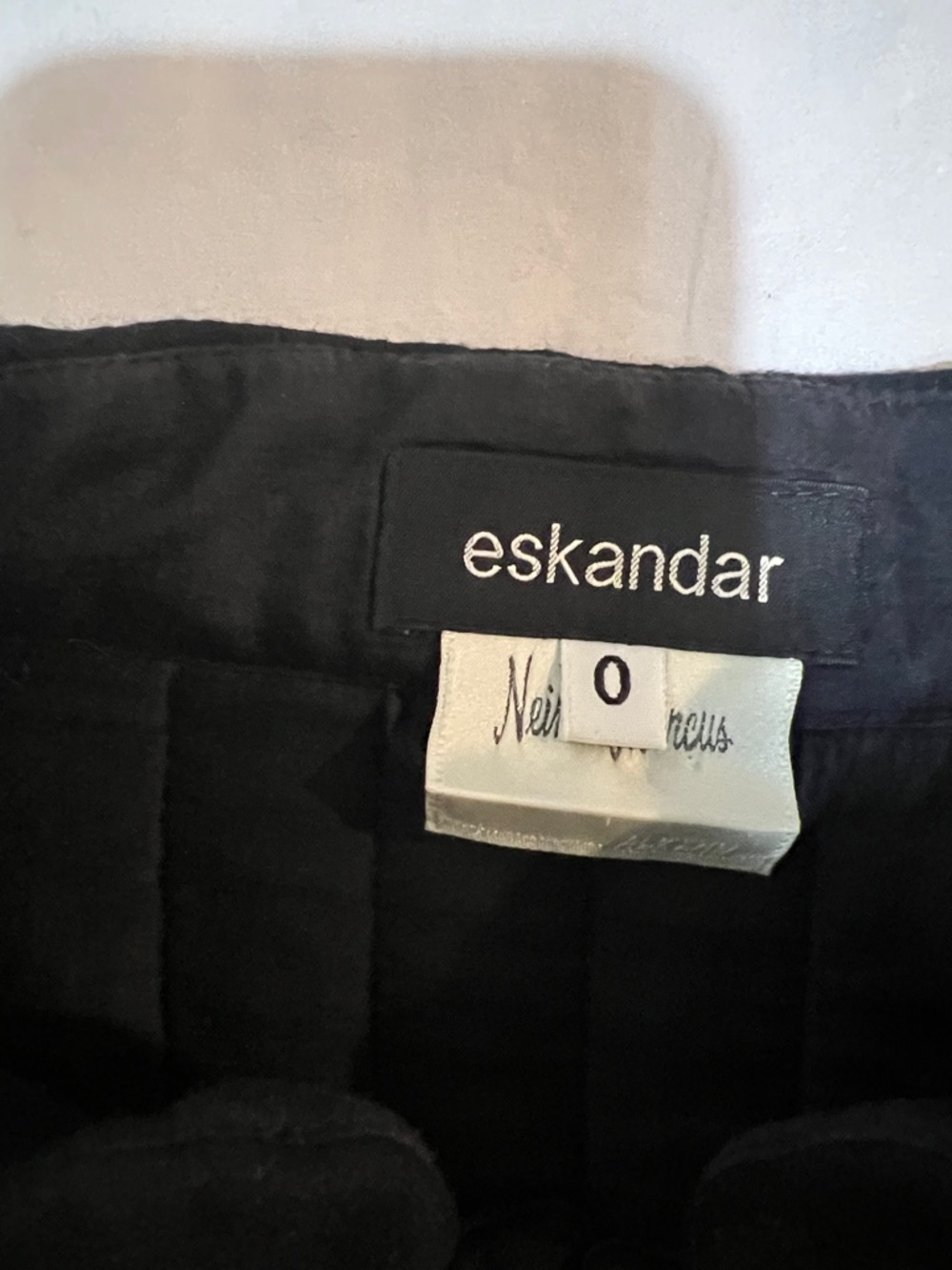 ESKANDAR Neiman Marcus Black Quilted Wool Silk Cashmere Flannel Jacket Coat 0 - Picture 3 of 16
